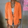 thumbnail image 4 of VBARHMQRT Sweatshirt Blazers for Women Casual Ladies' Solid Color Slim Fit One Button Middle Sleeve Leisure Suit Jacket Blazer for Women Plus Size Green Sequin Blazer for Women, 4 of 4