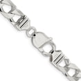 thumbnail image 4 of Auriga Fine Jewelry 925 Sterling Silver 8.6 mm Flat Open Curb Chain Necklace for Men 20", 4 of 6