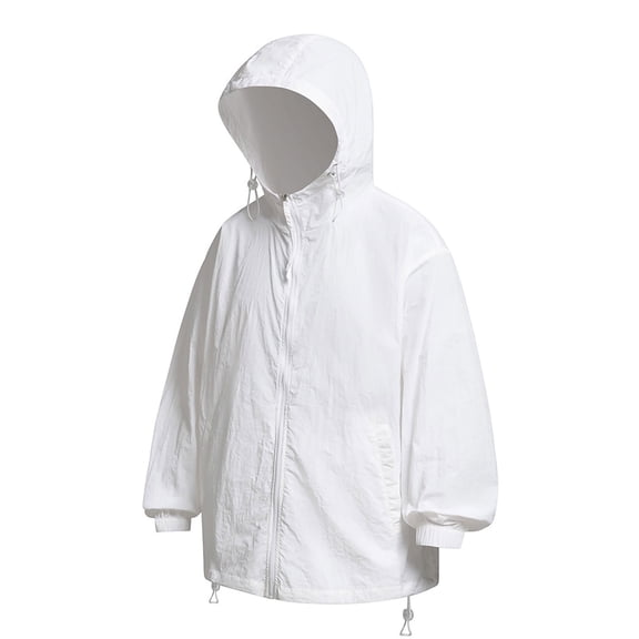 Klisyaur Sun Protection Shirt for Mens Long Sleeve Hooded Breathable Fashion Spring Summer Top Zipper down Tee