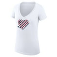 thumbnail image 2 of Women's G-III 4Her by Carl Banks  White Washington Capitals Super-Slim Fit Lightweight Heart V-Neck T-Shirt, 2 of 3