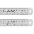 thumbnail image 1 of Unique Bargains Règle en Acier 15cm 6 Pouces Aluminium avec Table de Conversion, 2 Pcs, 1 of 7