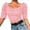 Pink, variant on Womens Tops Workout Shirts Solid Color Summer Simple Square Collar Bubble Sleeve Slim Short Sleeve Plain Tees Blouses Pink L