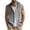 Gray, variant on Men’s Summer Linen Shirt Athletic Sleeveless Button Down Shirts Lightweight Cardigan Hooded Shirt Outdoor Casual Drawstring Tops Black XXXL