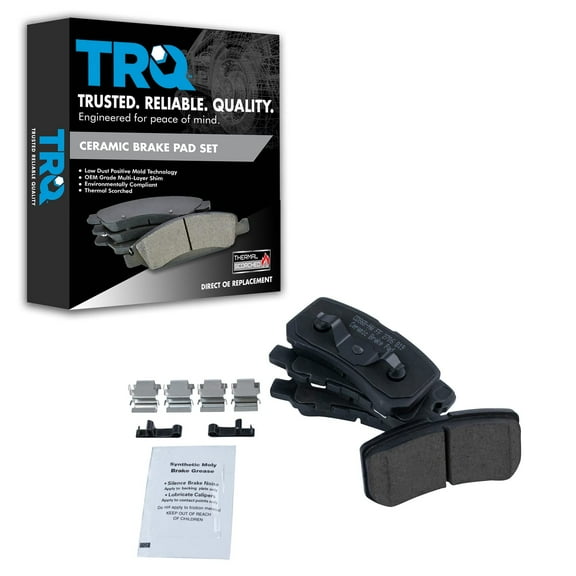 TRQ Rear Ceramic Brake Pad Kit for Sebring Avenger Jeep Mitsubishi Lancer BFA73227 Fits select: 2007-2017 JEEP PATRIOT, 2011-2014 CHRYSLER 200