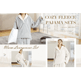 thumbnail image 5 of Women' s Fluffy Pajamas Set Fleece Pullover Pants Loose Plush Sleepwear 2 Piece Pjs Set Warm Loungewear Fuzzy, 5 of 7