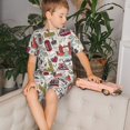 thumbnail image 4 of Fotbe London Landmark1 Pijama Estampada de 2 Piezas para Niños – Ropa de Dormir de Manga Corta Cómoda para Niños y Niñas, Camiseta y Shorts de Algodón-4X-Large, 4 of 6