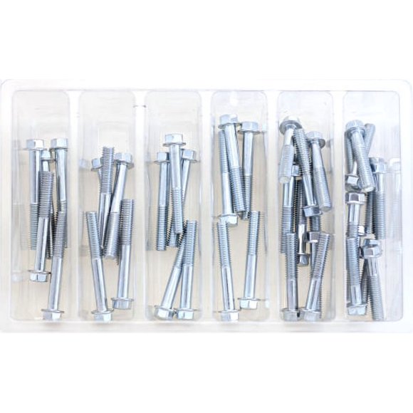 Bolt MC Hardware Hex Flange Bolt Assortment Black | Silver Hex Head Flange Bolt