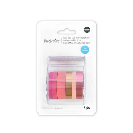 UPC: 0195158642476 | Pink Combo Crafting Washi Tape & Dispenser Set by Recollections™