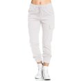 thumbnail image 1 of Innerwin Pantalons Cargo avec Poches Bas pour Femmes Plage Jambe Droite Pantalon Boho Blanc TG, 1 of 3