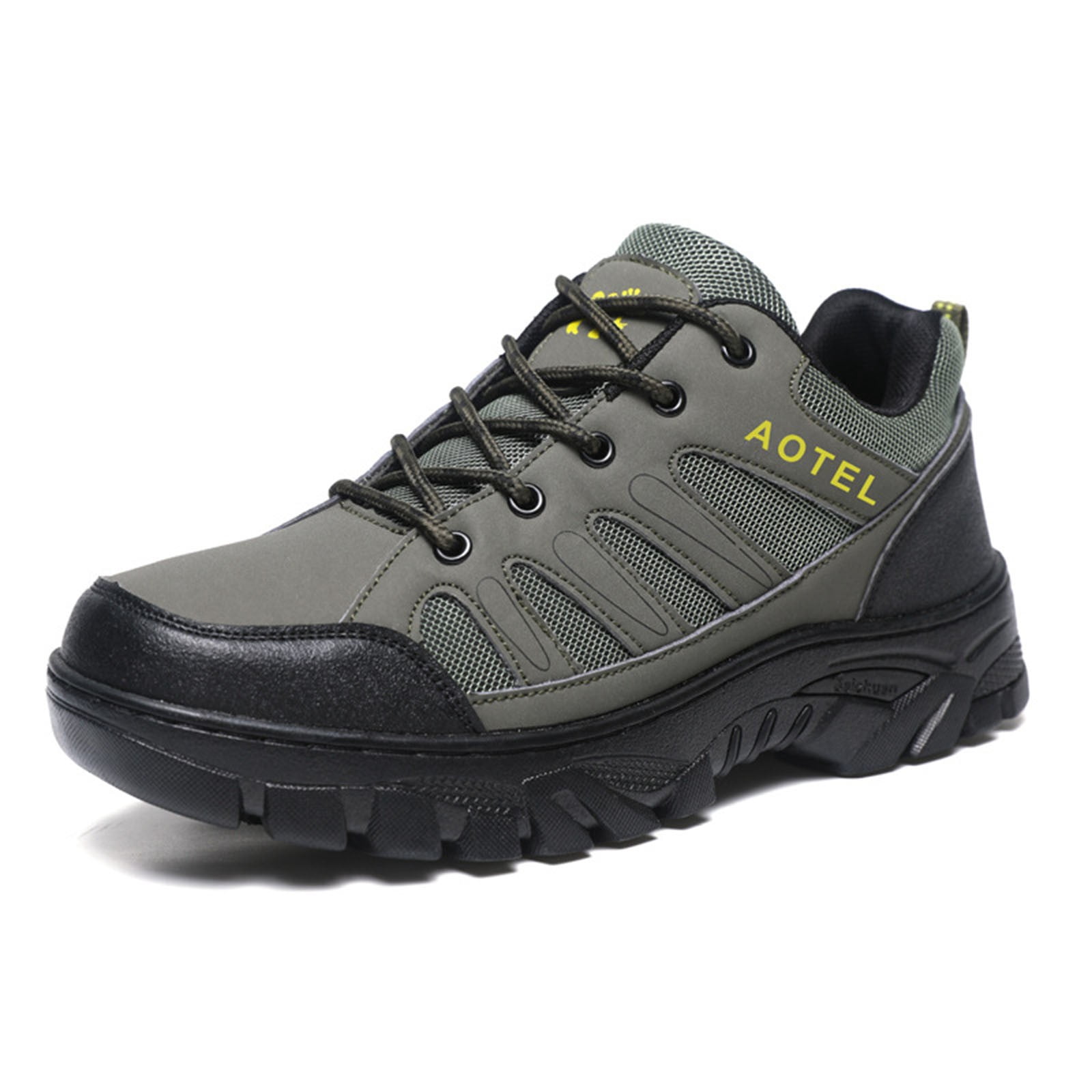 AUDeals Men's Waterproof Hiking Shoes, Lightweight Mountain Trekking Boots with Anti Slip Support, Breathable Outdoor Walking