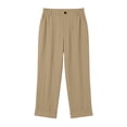 thumbnail image 3 of Admvng Womens Crinkled Textured Capri Pants Elastic Waist Straight Leg Pants, 3 of 5