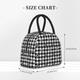 thumbnail image 2 of Balery Black Tartan Plaid Bolsa de Almuerzo para Mujeres, Caja de Almuerzo, Bolsa de Almuerzo Pequeña Impermeable, Tote de Almuerzo Reutilizable con Gran Capacidad, 2 of 6