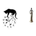 thumbnail image 1 of Reloj de pared,Reloj de pared de gato para sala de estar,dormitorio decorativo.,Figura de escritorio,Artesanía de escritorio con figuras africanas coleccionables,Estatua de dama tribal,pieza, 1 of 8