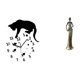 thumbnail image 1 of Reloj De Pared Colgante Silencioso Con Diseño De Gato Y Figura De Mujer Tribal Africana, Escultura Artística Vintage Para Decoración Del Hogar Y El Comedor., 1 of 8