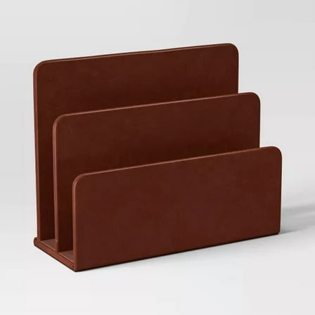Faux Leather 2 Slot Letter Sorter
