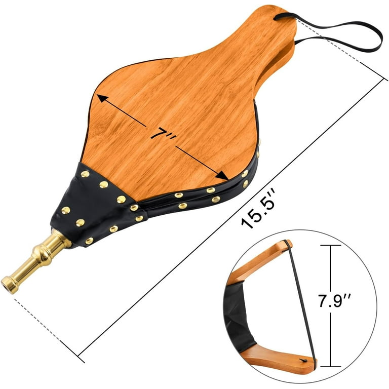 Amagabeli Fireplace Bellows 15.5x 7 Large Wood Air Blower Bellows for  Fire Pit Cast Nozzle for Outdoor Camping BBQ Grill Chimney Hand Bellow Pump  Barbeque Fire Tools Accessories with Hanging Strap -