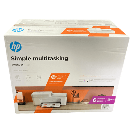 HP DeskJet 4158e All-in-One Wireless Color Inkjet Printer Instant Ink