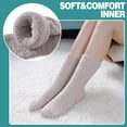 thumbnail image 5 of 5 Pairs Fuzzy Socks Women Cozy Fluffy Plush Crew Slipper Sock Warm for Girls Winter Clothing for Women, 5 of 6