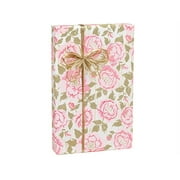 Pack Of 1, 24" X 85' Cottage Rose Garden Floral & Kraft Gift Wrap For Feminine, Birthday, Mother's Day / Any Occasion