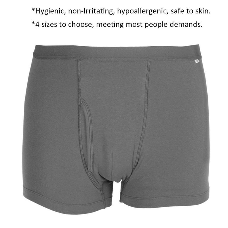 Tebru Washable Incontinence Underwear, Underwear, Cotton Breathable  Washable Reusable Incontinence Underwear for Men 
