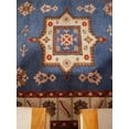 thumbnail image 5 of Rugsotic Carpets Hand Knotted Afghan Rugs Rectangle 6'x9' Aqua White Silk-Wool for Indoor Use, 5 of 11