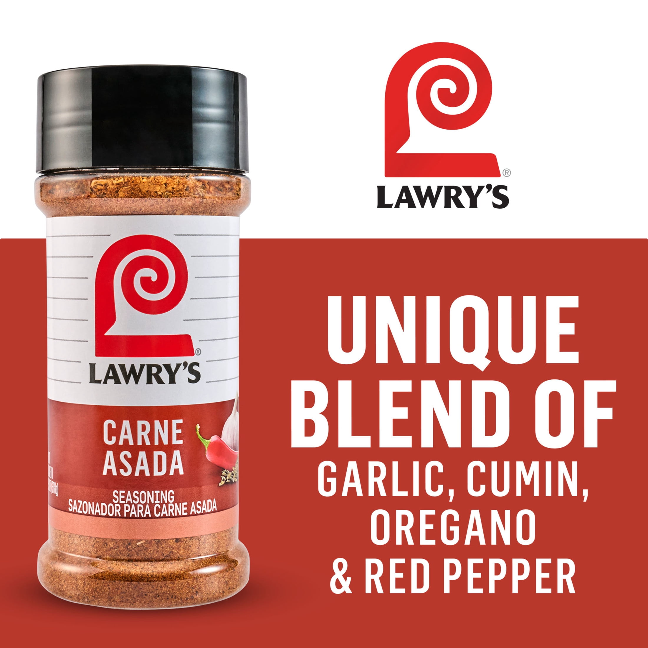 (3 pack) Lawry's Kosher Carne Asada Seasoning, 11.25 oz Bottle