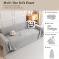 thumbnail image 5 of Jessy Home Sofa Cover Slipcover Couch Cover Protector Durable Multi-Function Furniture Cover for Pets Dogs Cats Home Decor Sofa Covers for Living Room 71"x 134"Light Gray, 5 of 9