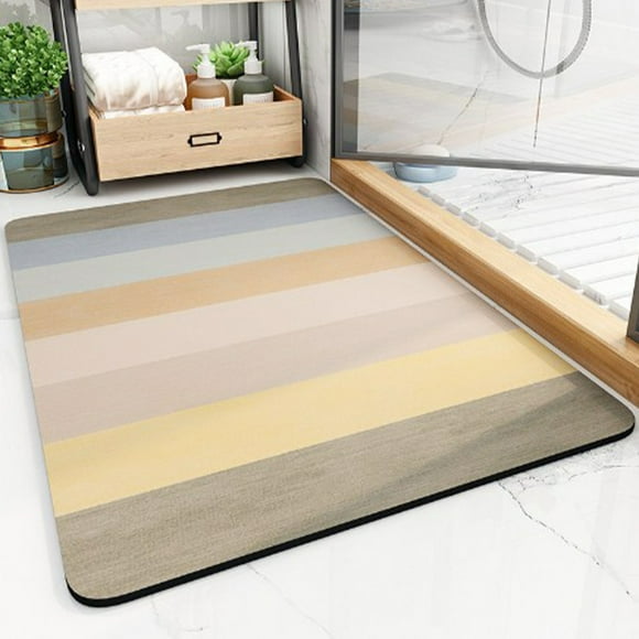 Cqxid Bathroom Products Under $30 Cushion Foot Mat Absorbent Floor Toilet Non-slip Mat Door Quick-drying Household Bathroom Bathroom Mat Bathroom Products