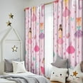 thumbnail image 5 of Blackout Kids Curtains,Pink Ballerina Princess Pattern Childrens Insulated Curtains Set Of 2,Bedroom Essentials,Toddler Room Decor 52"x84", 5 of 5