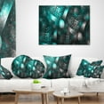 thumbnail image 3 of Designart Crystal Cell Blue Steel Texture - Abstract Throw Pillow - 16x16, 3 of 4