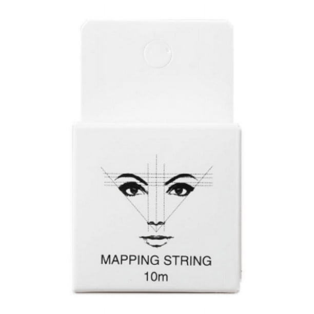XWSHYW Recortadores de Cejas Mapeo de Cejas Tatuajes de Cadena Cejas Caja de Hilo Herramienta de Marcado Mapeo de Cejas Tatuajes de Cadena Caja de Hilo Tatuajes de Cejas Línea de Tinta 10 M