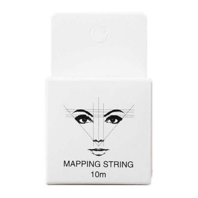Aqestyerly Eyebrow Mapping String Tattoo Thread Box Tool Ink Line 10M Eyebrow Marking Tool for Microblading Permanent Makeup Brow Design HWRETIE