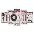 thumbnail image 2 of Qixi Creative Sofa Background Wall Decoration Painting 5-Piece Set Pink Clearance Sale!, 2 of 4