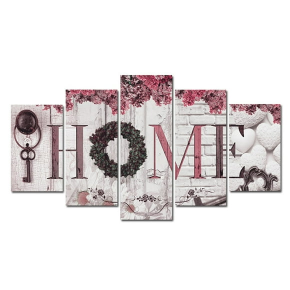 Modern Canvas Wall Art Decor 5 Piece For Bedroom Living Room Framed Family Painting Pictures Wall Decals for Girls