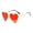 red, variant on adults sunglass,Heart Shape Rimless Sunglasses Frameless Eyewear,Heart Sunglasses Women Men Fun Party ,Dripping Heart Sunglasses Shaped,Colorful Eye