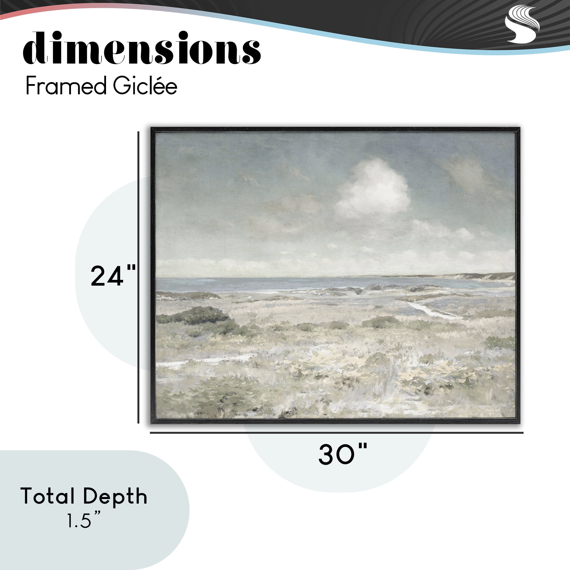 Stupell Industries By The Shore Neutrals Black Framed Giclee Art, design by Christy McKee
