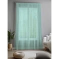 thumbnail image 2 of Sheer Curtains 96 Inches Long, Linen Mint Green Semi Sheer Curtains Light Filtering Window Treatment, Modern Minimalist Pure Solid Color Privacy Voile Drapes for Living Room Bedroom 52x96 Inch, 2 of 7
