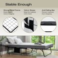 thumbnail image 6 of Folding Bed with Mattress, SPortable Foldable Bed with Storage Cover, SRollaway Bed for Adults with Memory Foam Mattress and Metal Frame, SCot Size Guest Bed on Wheels,75 x 45 inch, 6 of 16