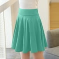 thumbnail image 5 of EINCcm Women's Basic Versatile Stretchy Flared Pleated Mini Short Skater Skirt with Lining Shorts, 5 of 6