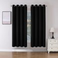 thumbnail image 1 of Juego de cortinas Blackout Joydeco de 183 cm de longitud con 2 paneles, color negro, 1 of 7