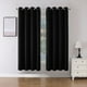 thumbnail image 1 of Juego de cortinas Blackout Joydeco de 183 cm de longitud con 2 paneles, color negro, 1 of 7