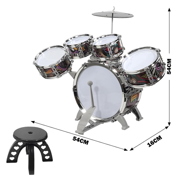 Upgraded Kids Drum Set for Toddlers 1-3, Kids Jazz Drum Ages 3-5, Star Light up Musical Instrument Toys for Boys Girls 2-5 4-6 5-7
