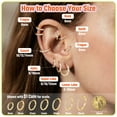 thumbnail image 2 of Just Being Cute 8mm 14K Gold Plated Hoop Earrings for Women, Lightweight Small Cubic Zirconia Huggie Hoop Earrings with 925 Sterling Silver Pins & Backs, Valentines Gifts for Her with Box, 2 of 7