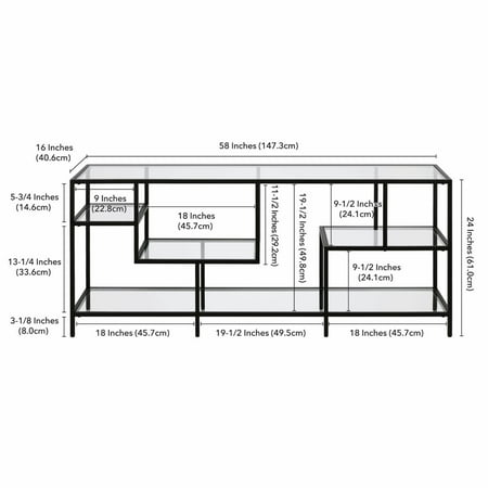 Camden&Wells - Deveraux TV Stand for TVs Up to 65" - Blackened Bronze/Glass
