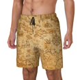 thumbnail image 1 of Fotbe Old Vintage Map Of Sea Traje de Baño para Hombre – Shorts de Natación de Secado Rápido con Forro y Bolsillos-XX-Large, 1 of 6