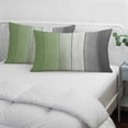 thumbnail image 4 of Sage Green Gray Ombre Pillow Covers 16"x24", Vintage Country Wooden Soft Brushed Microfiber Breathable Throw Pillow Covers, Decorative Pillowcase with Zipper for Couch Sofa Bedroom Living Room, 4 of 9