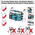 thumbnail image 3 of Double Sided Walker Bag Organizer Pouch Tote for Rollator and Folding Walker, 3 of 6