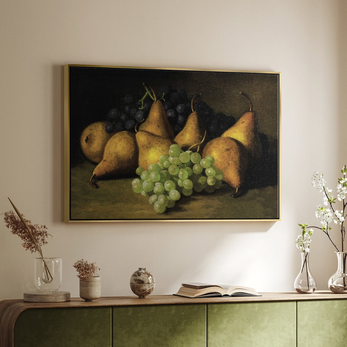 Vintage Botanical Print-LXVIII By Wexford Home Framed in Gold Wood Gallery Wrapped Canvas 27 in. x 41 in.