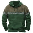thumbnail image 2 of Patlollav Mens Fall/Winter Cotton Tops Comfortable Long Sleeve Hooded Sweatshirts M-3XL Green M, 2 of 3