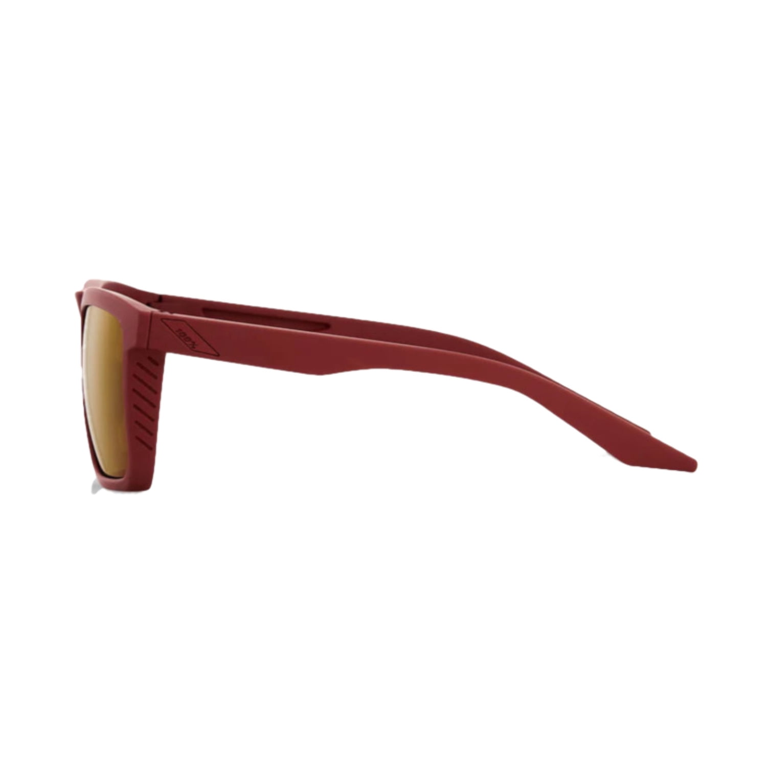 100 Percent Renshaw Non-Mirror Sunglasses with UV 400 Protection & TR90 Frame - Soft Tact Crimson Frame, Bronze Lens